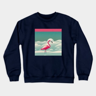 Snow Flamingo Crewneck Sweatshirt